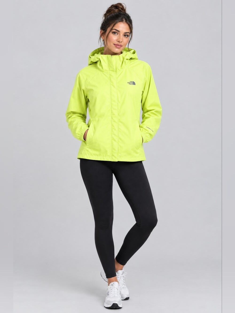 The North Face HyVent 2.5L Women's Lime Waterproof Hooded Jacket Size S